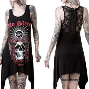 EUC Killstar Graphic Skull Tunic Dress (Large)